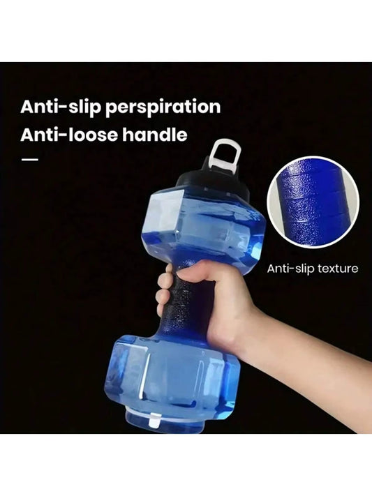 A 2.2L Water Filled Dumbbell/Large Capacity Fitness and Yoga Flushing Dumbbell Kettle, Portable Dumbbell Outdoor Sports and Fitn